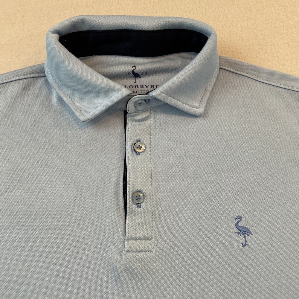 Tailorbyrd Boys Light Blue Short Sleeve Polo Shirt Size L 14-16 Bird Logo